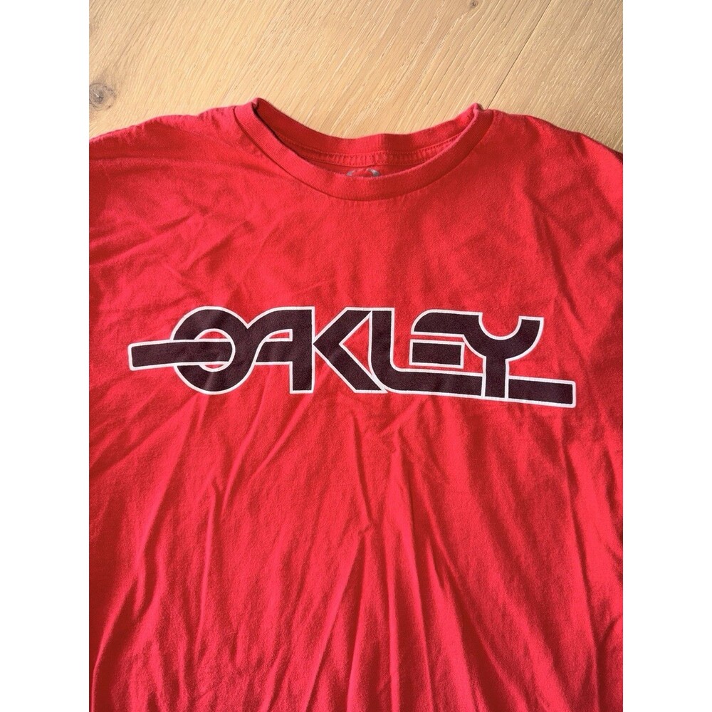 OAKLEY Big Central Logo T Shirt Red Men’s Medium
